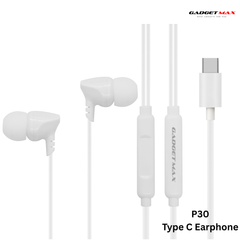 GADGET MAX - P30 Type-C Wired Earphone - White