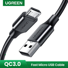 UGREEN - US289 USB 2.0A to Micro USB Nickel Plating Cable 1M - White