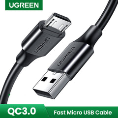 Ugreen US289 USB 2.0A to Micro USB Nickel Plating Cable 1M - Black