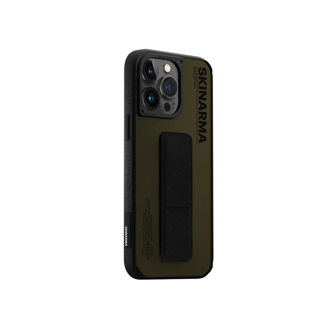 Skinarma iPhone 14 Pro Max (6.7") Gyo Leatherette Bumper (Olive)