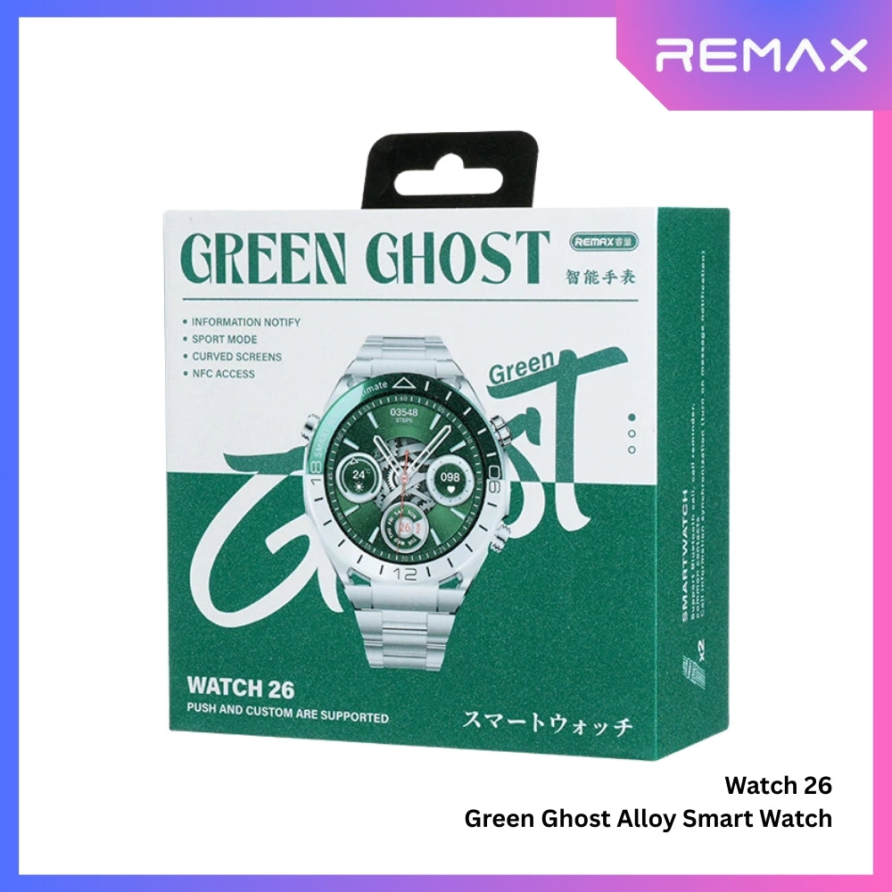 REMAX - Watch 26 Green Ghost Alloy Smart Watch - Green