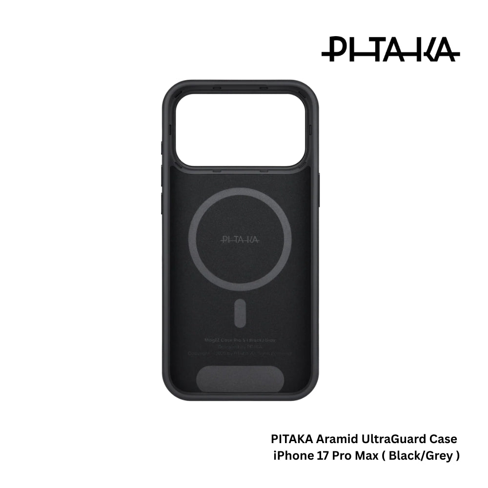 PITAKA - Aramid UltraGuard Case For iPhone 17 Pro Max - Black/Grey