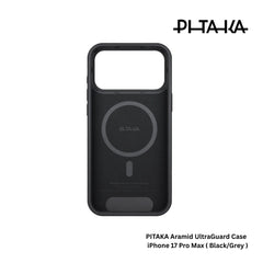 PITAKA - Aramid UltraGuard Case For iPhone 17 Pro Max - Black/Grey