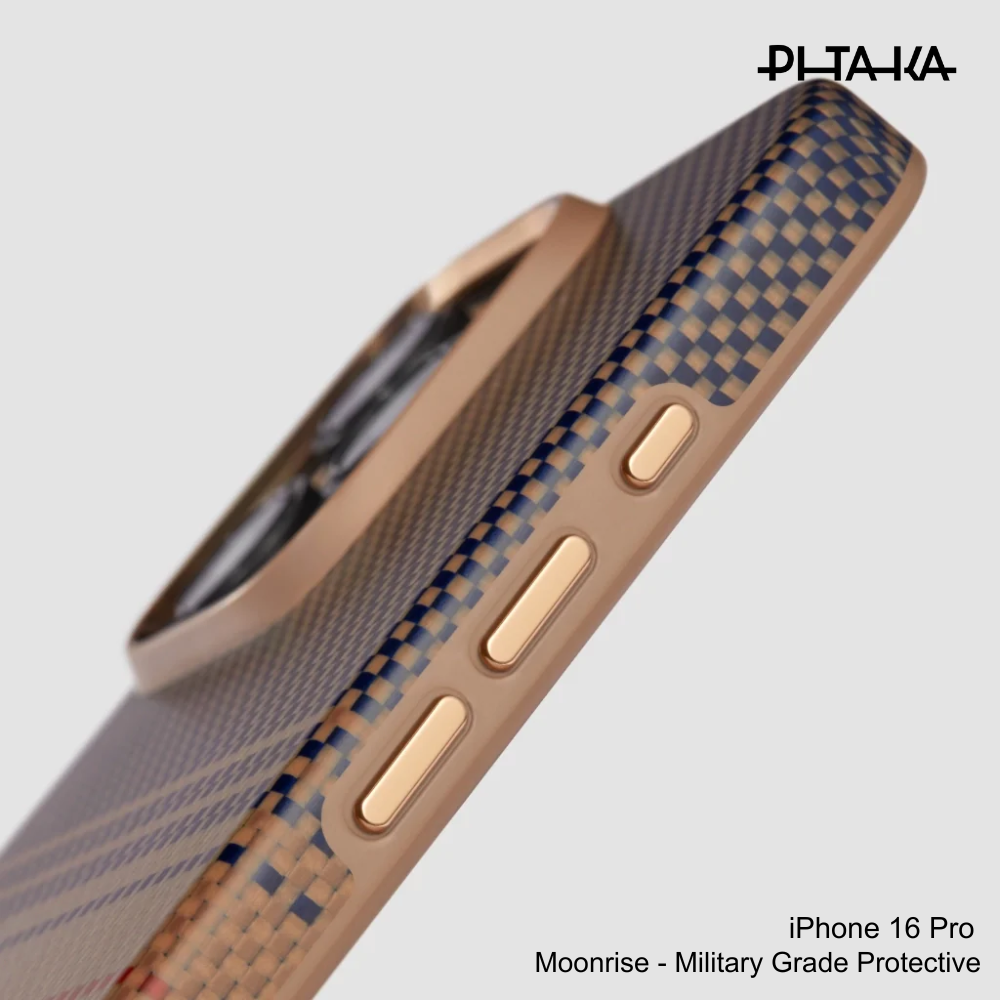 PITAKA - iPhone 16 Pro Case ( Sunset Moonrise Military-Grade Protective ) - Moonrise