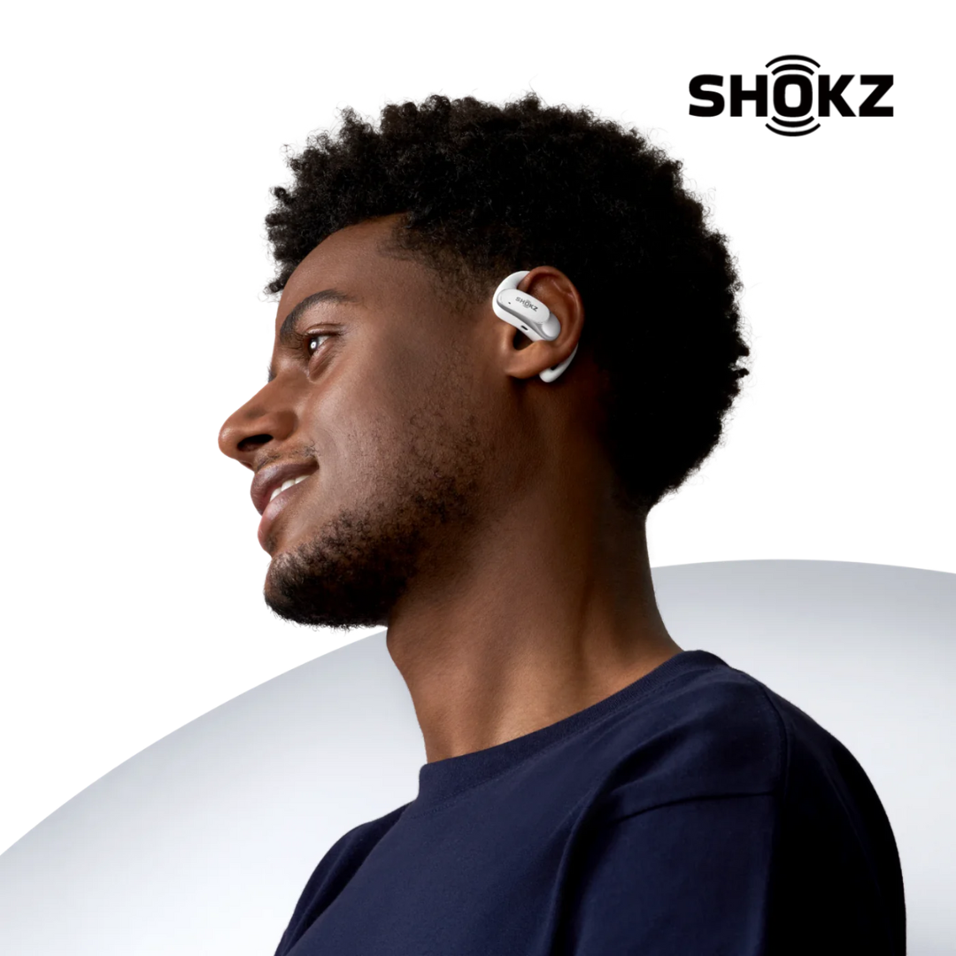 SHOKZ Open Fit Air Bluetooth Earbuds - White