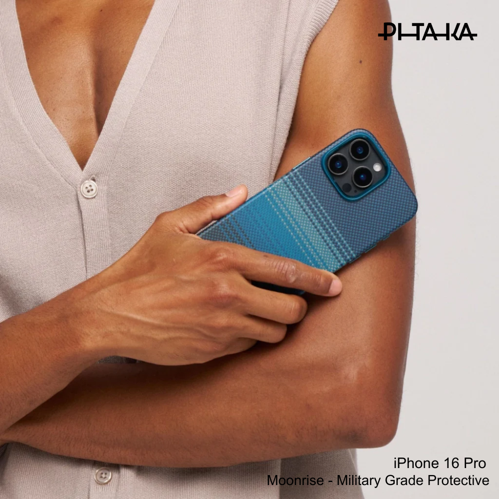 PITAKA - iPhone 16 Pro Case ( Sunset Moonrise Military-Grade Protective ) - Moonrise