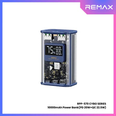 REMAX - RPP-570 Cybo Series 10000mAh PD+QC Fast Charging Power Bank(PD 20W+QC 22.5W) - Blue