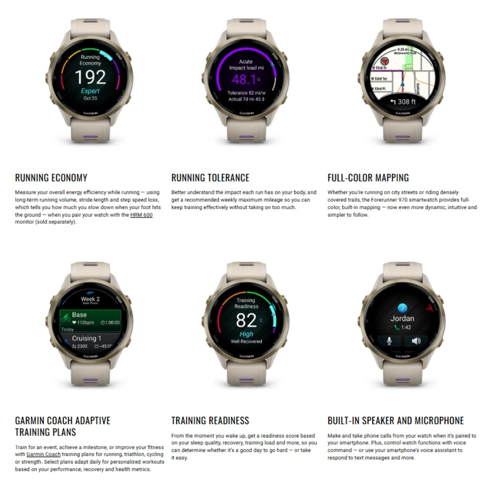 GARMIN - Forerunner® 970 Smart Watch - Grey | Translucent Indigo