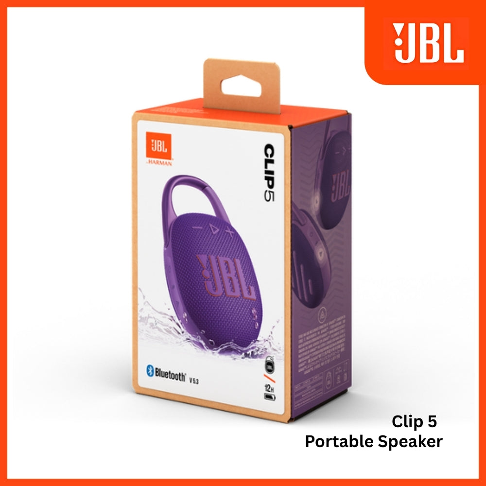 JBL - Clip 5 Portable Bluetooth Speaker - Purple