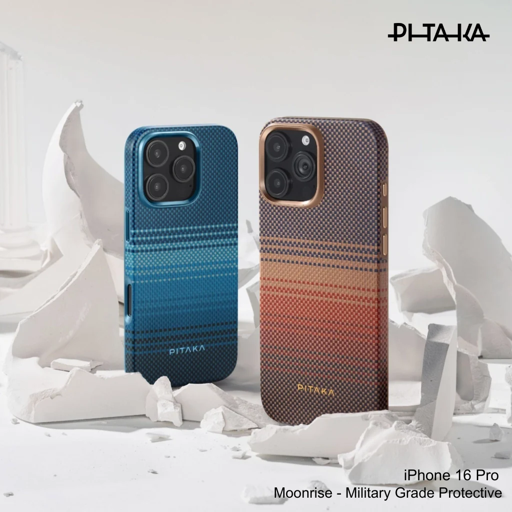 PITAKA - iPhone 16 Pro Case ( Sunset Moonrise Military-Grade Protective ) - Moonrise