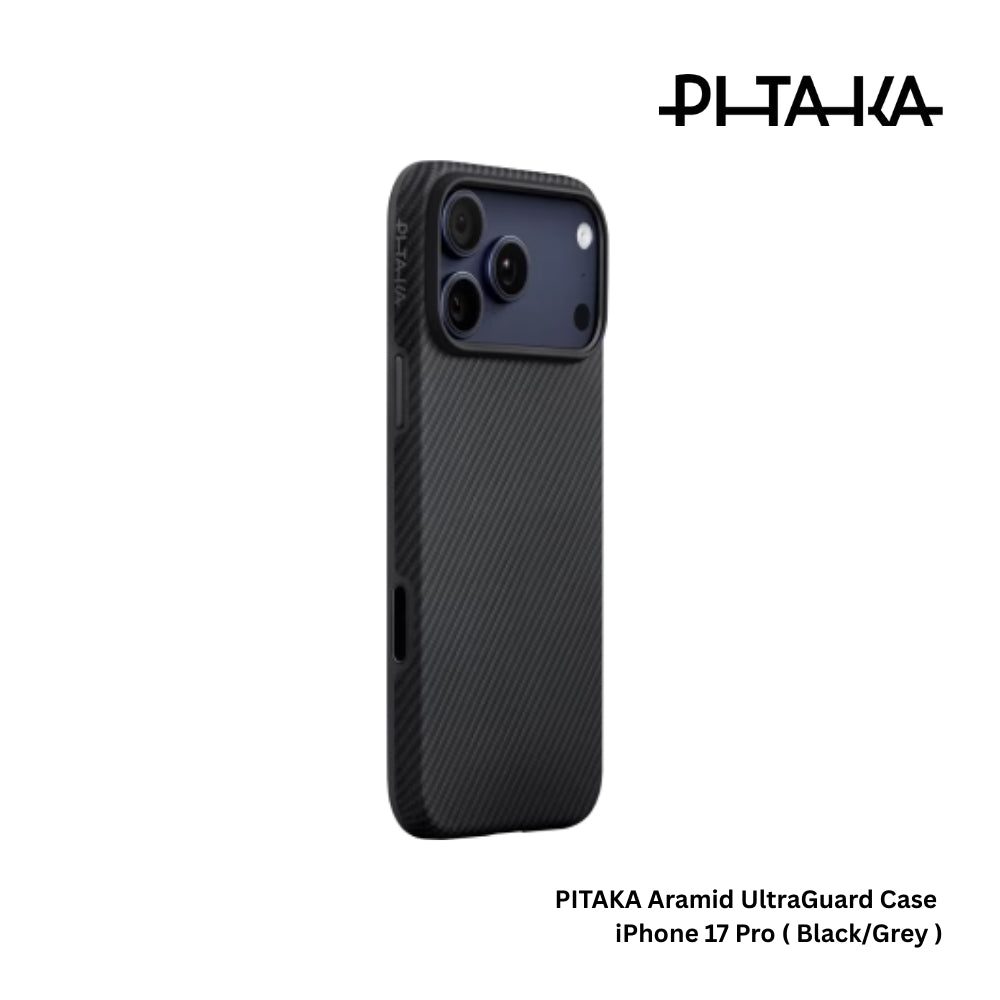 PITAKA - Aramid UltraGuard Case For iPhone 17 Pro - Black/Grey