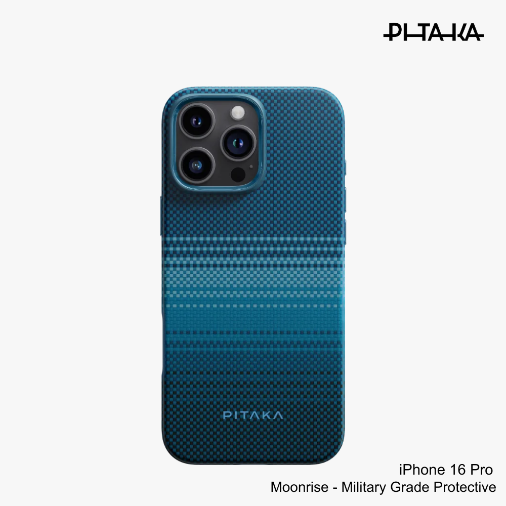 PITAKA - iPhone 16 Pro Case ( Sunset Moonrise Military-Grade Protective ) - Moonrise