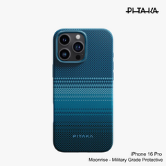 PITAKA - iPhone 16 Pro Case ( Sunset Moonrise Military-Grade Protective ) - Moonrise