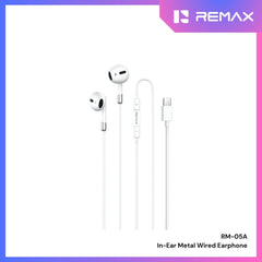 REMAX - RM-05A Type-C In-Ear Metal Wired Earphone - White