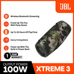 JBL - Xtreme 3 Portable Bluetooth Speaker - Squad