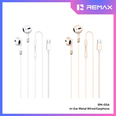 REMAX - RM-05A Type-C In-Ear Metal Wired Earphone - Beige