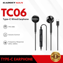 GADGET MAX - TC06 Type-C Wired Earphone - Black
