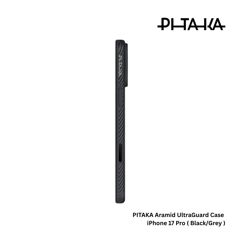 PITAKA - Aramid UltraGuard Case For iPhone 17 Pro - Black/Grey