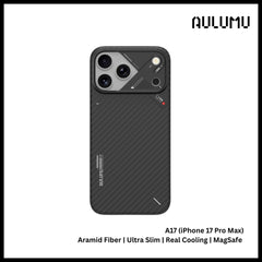Aulumu - A17 Aramid Fiber Case For iPhone 17 Pro Max | Ultra Slim | Real Cooling | Magsafe