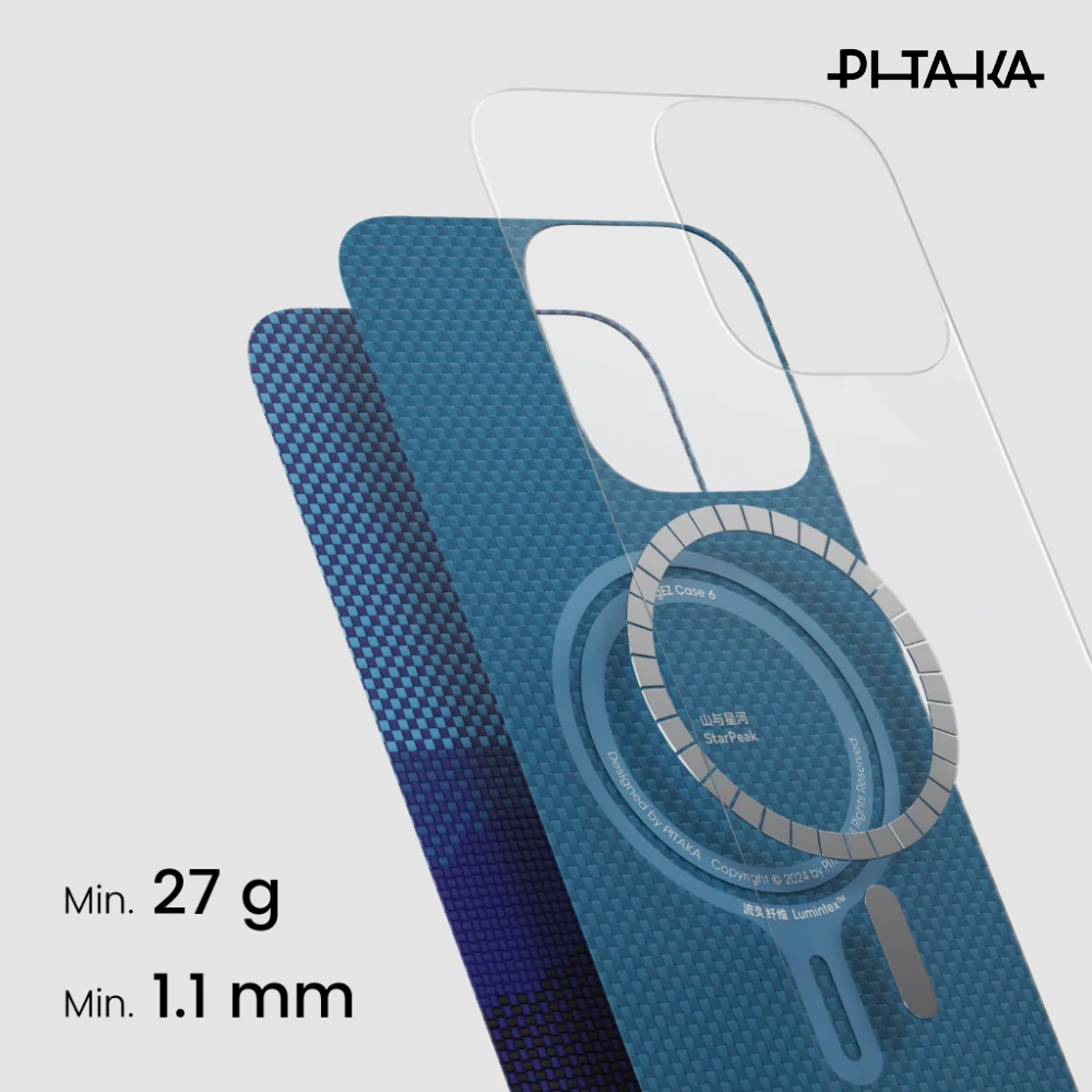 PITAKA - iPhone 16 Pro Case ( StarPeak Luminous ) - Over the Horizon