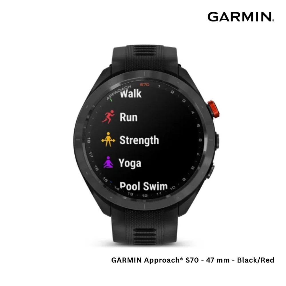 GARMIN - Approach® S70 Smart Watch ( 47mm ) | Black/Red
