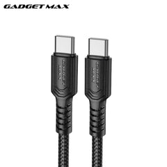 GADGET MAX - GX29 C-C Woven Series Type-C To Type-C Fast Charging Data Cable (60W) - Black