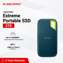 SANDISK EXTREME PORTABLE SSD 2TB (SDSSDE61) - Green