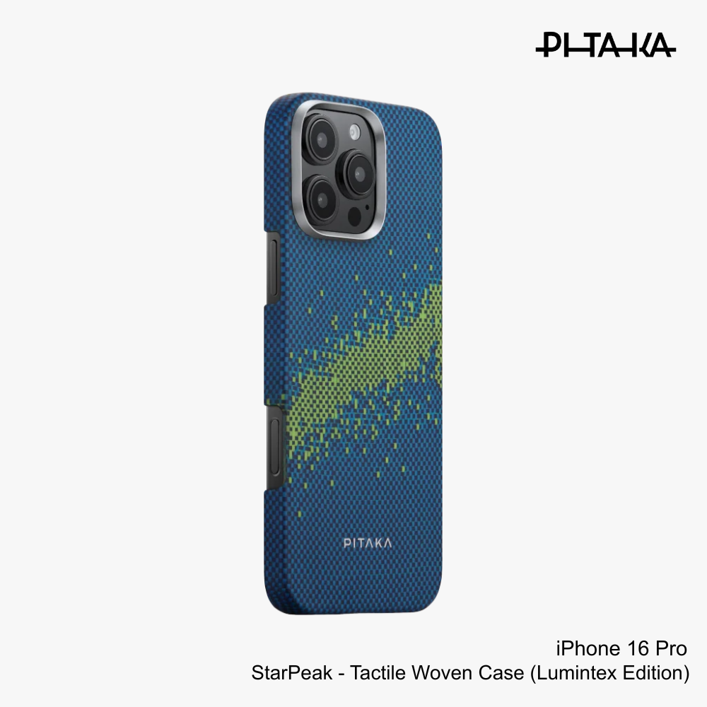 PITAKA - iPhone 16 Pro Case ( StarPeak Luminous ) - Milky Way Galaxy