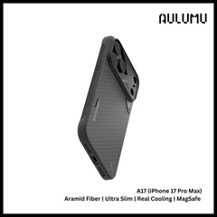 Aulumu - A17 Aramid Fiber Case For iPhone 17 Pro Max | Ultra Slim | Real Cooling | Magsafe