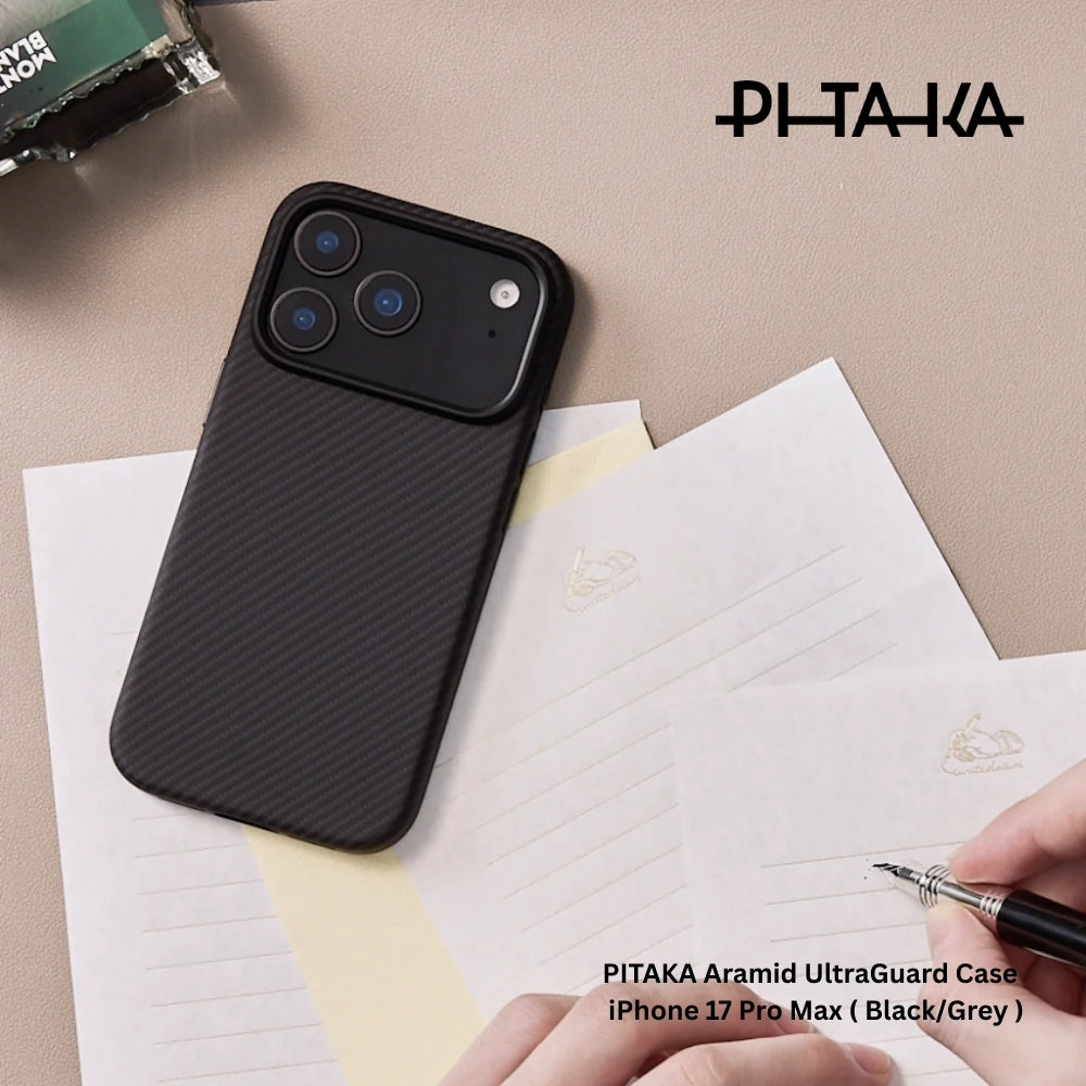 PITAKA - Aramid UltraGuard Case For iPhone 17 Pro - Black/Grey