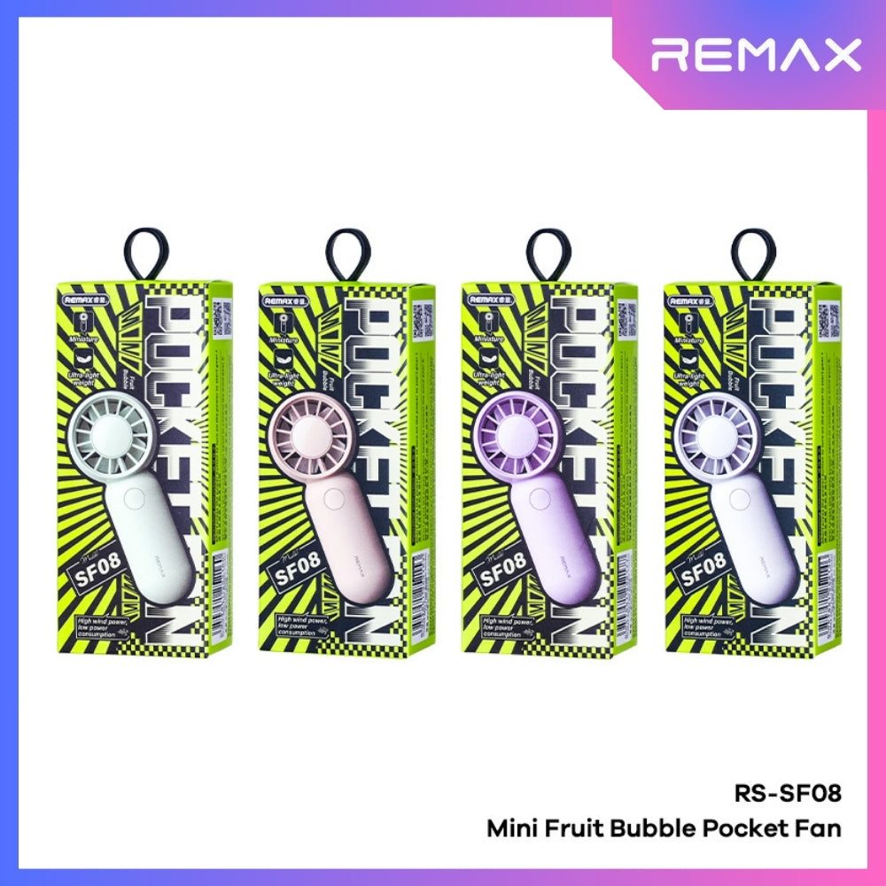 REMAX - RS-SF08 Mini Fruit Bubble Pocket Fan - White