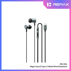 REMAX - RM-02A Type-C Magic Sound Metal Wired Earphone - Tarnish
