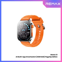 REMAX - Watch 31 AI Multi-App Smartwatch Flagship Edition (4GB RAM) - Orange