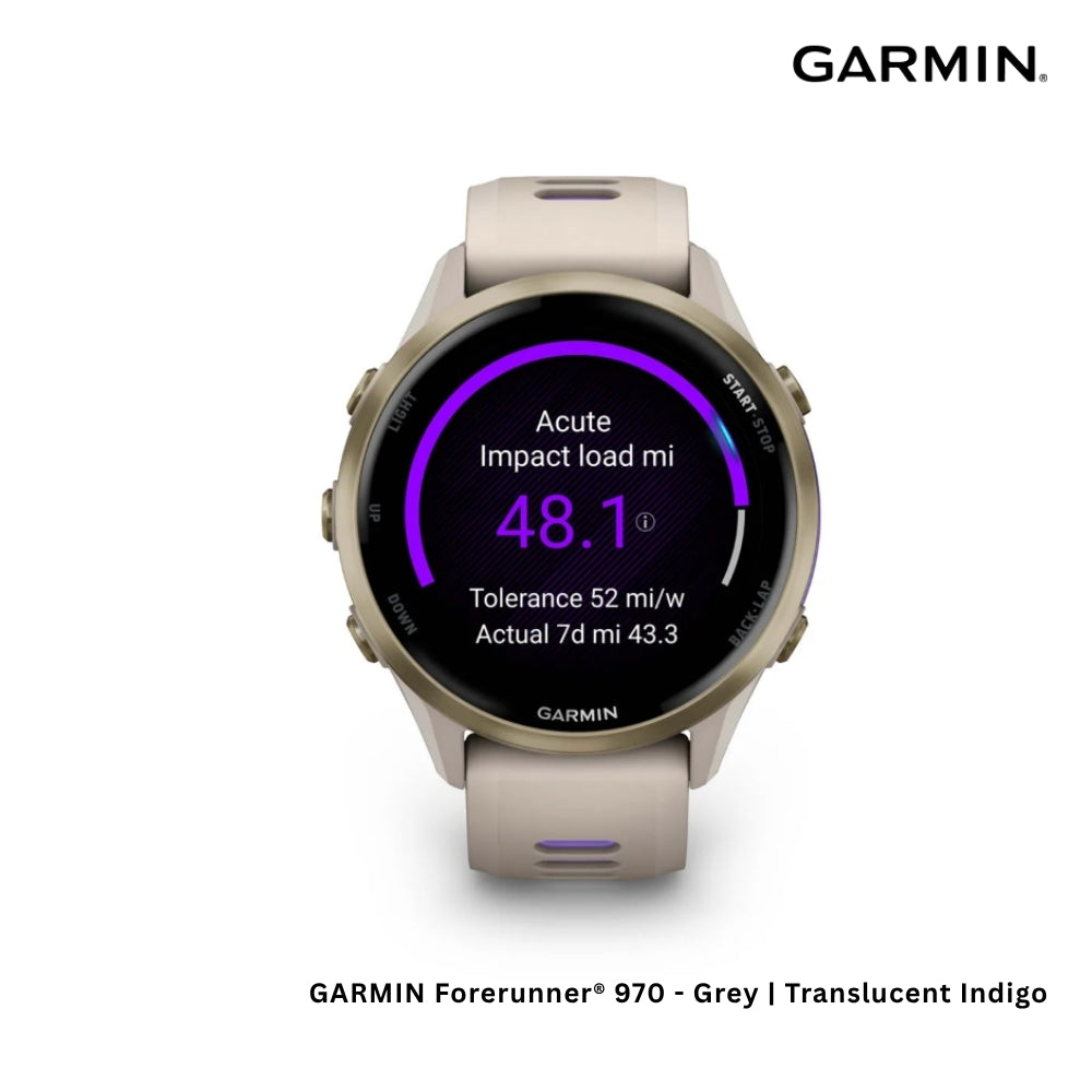 GARMIN - Forerunner® 970 Smart Watch - Grey | Translucent Indigo