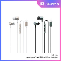 REMAX - RM-02A Type-C Magic Sound Metal Wired Earphone - Tarnish