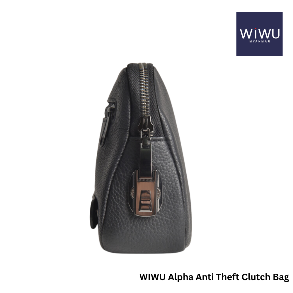 WIWU - Alpha Anti-Theft Clutch Bag - Black