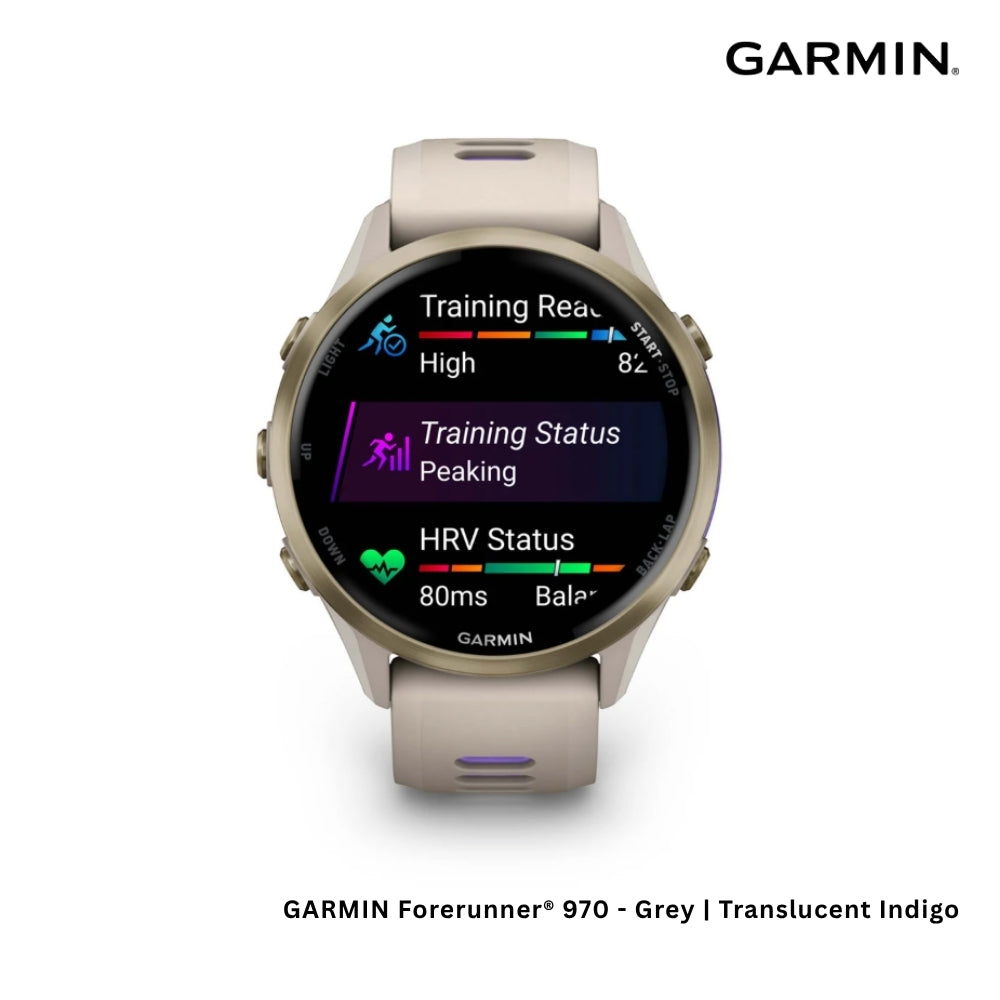GARMIN - Forerunner® 970 Smart Watch - Grey | Translucent Indigo
