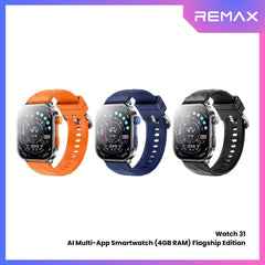 REMAX - Watch 31 AI Multi-App Smartwatch Flagship Edition (4GB RAM) - Black