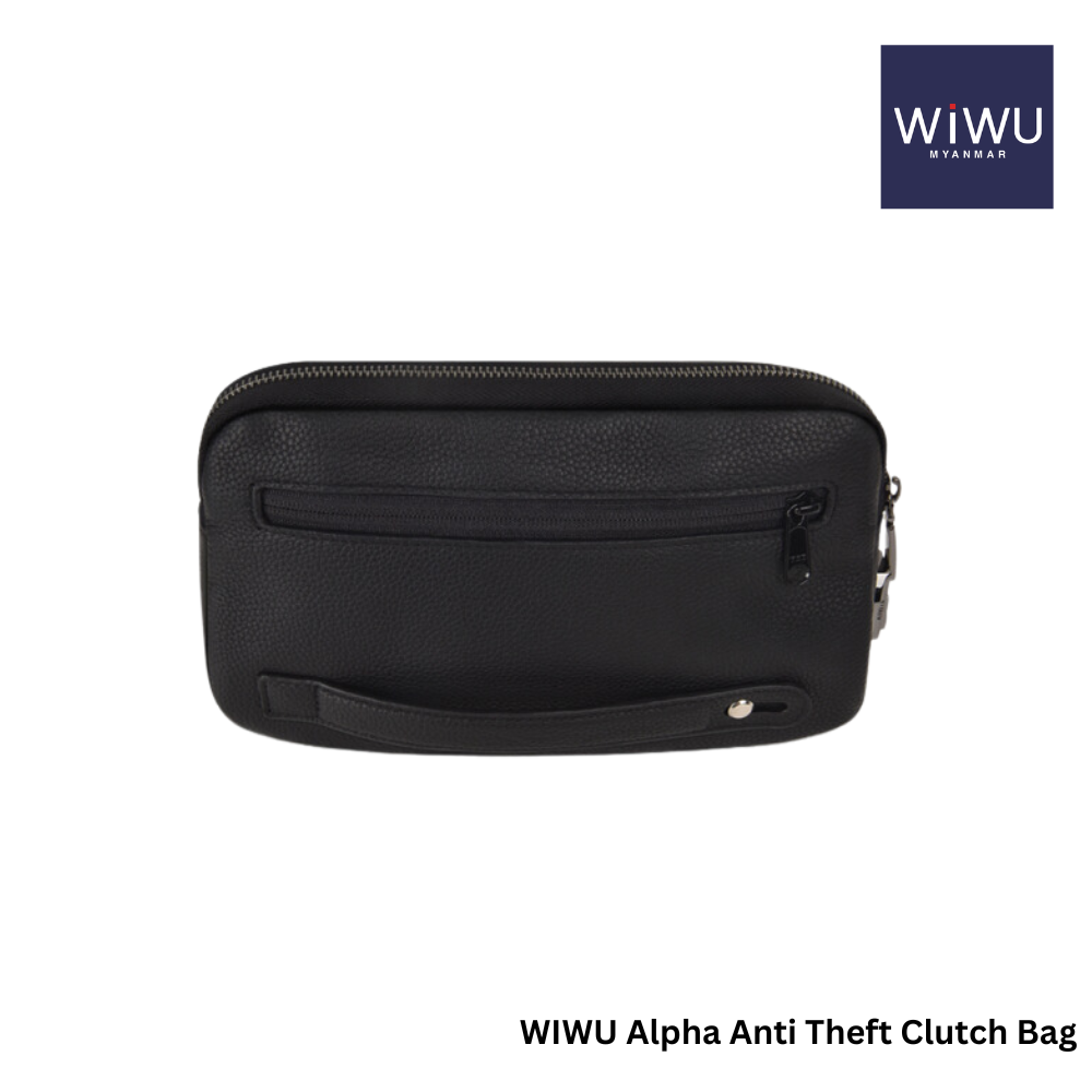 WIWU - Alpha Anti-Theft Clutch Bag - Black