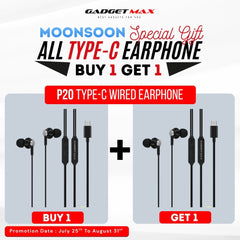 GADGET MAX - P20 Type-C Wired Earphone - Black