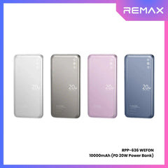 REMAX - RPP-636 Wefon Series 10000mAh Fast Charging Ultra thin Power Bank(20W) - Blue