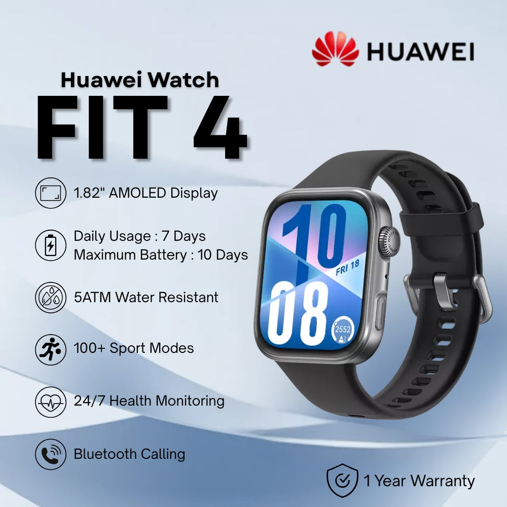 HUAWEI - Watch Fit 4 Smart Watch - Black