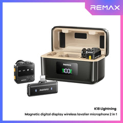 REMAX - K18 Lightning 2 In 1 Wireless Microphone - Black