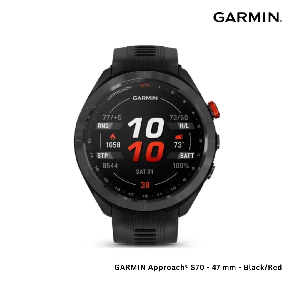 GARMIN - Approach® S70 Smart Watch ( 47mm ) | Black/Red