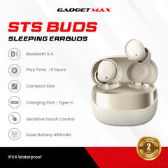 GADGET MAX - STS-01 Sleeping Bluetooth Wireless Earbuds - Beige