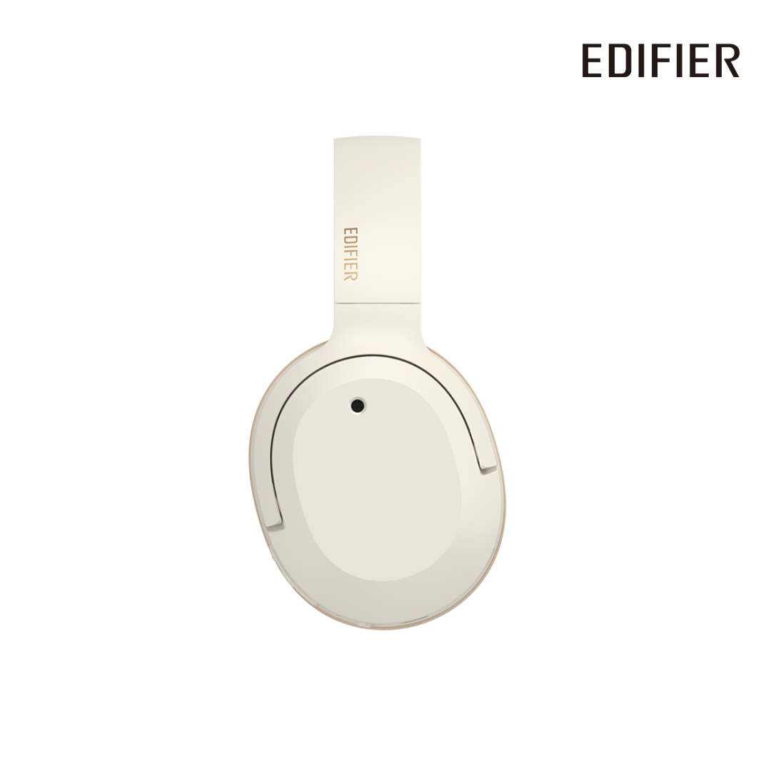 Edifier W820NB Plus Hybrid Active Noise Cancelling Headphones - LDAC Codec - Hi-Res Audio - Fast Charge - Over Ear Bluetooth V5.2 Headphones for Travel, Flight, Train, and Commute-Ivory