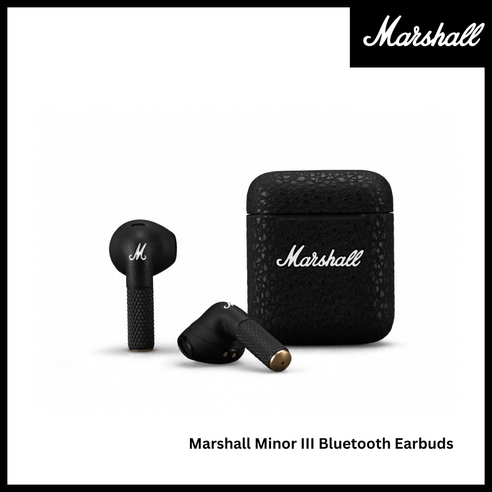 Marshall Minor 3 Bluetooth Earbuds - Black