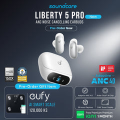 SOUNDCORE - Liberty 5 Pro ANC Noise Cancelling Earbuds - White