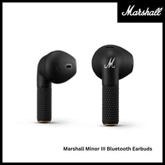 Marshall Minor 3 Bluetooth Earbuds - Black