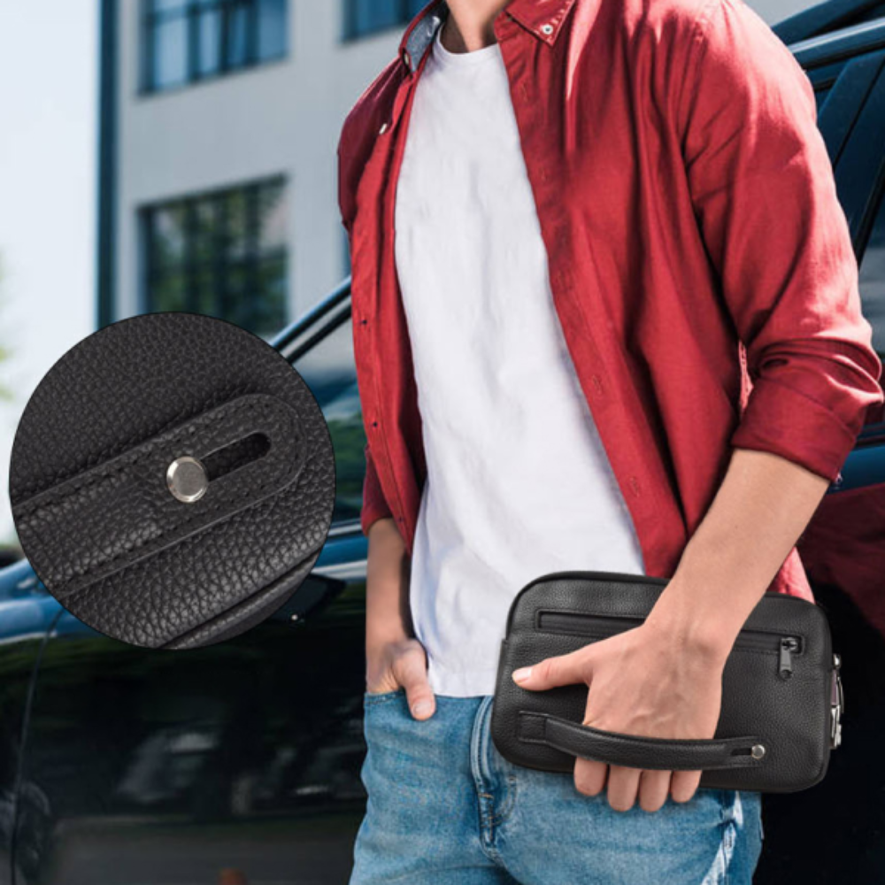 WIWU - Alpha Anti-Theft Clutch Bag - Black